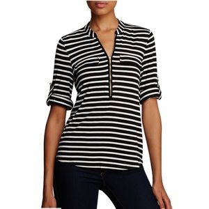 Calvin Klein partial zip up top